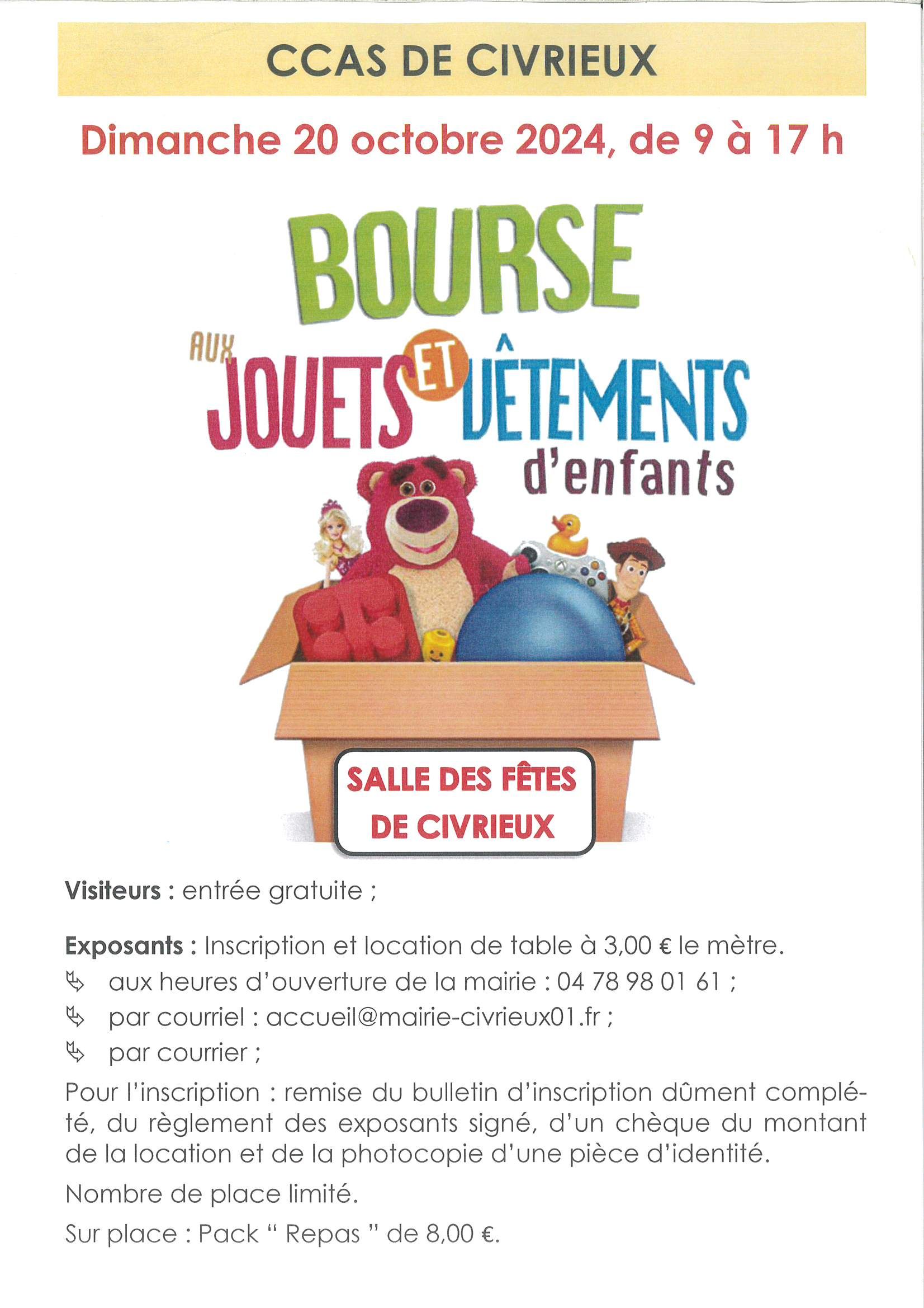 bourse jouets 2024